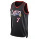 Kyle Lowry ＃7 Men's Swingman Black Philadelphia 76ers Classic Edition Jersey