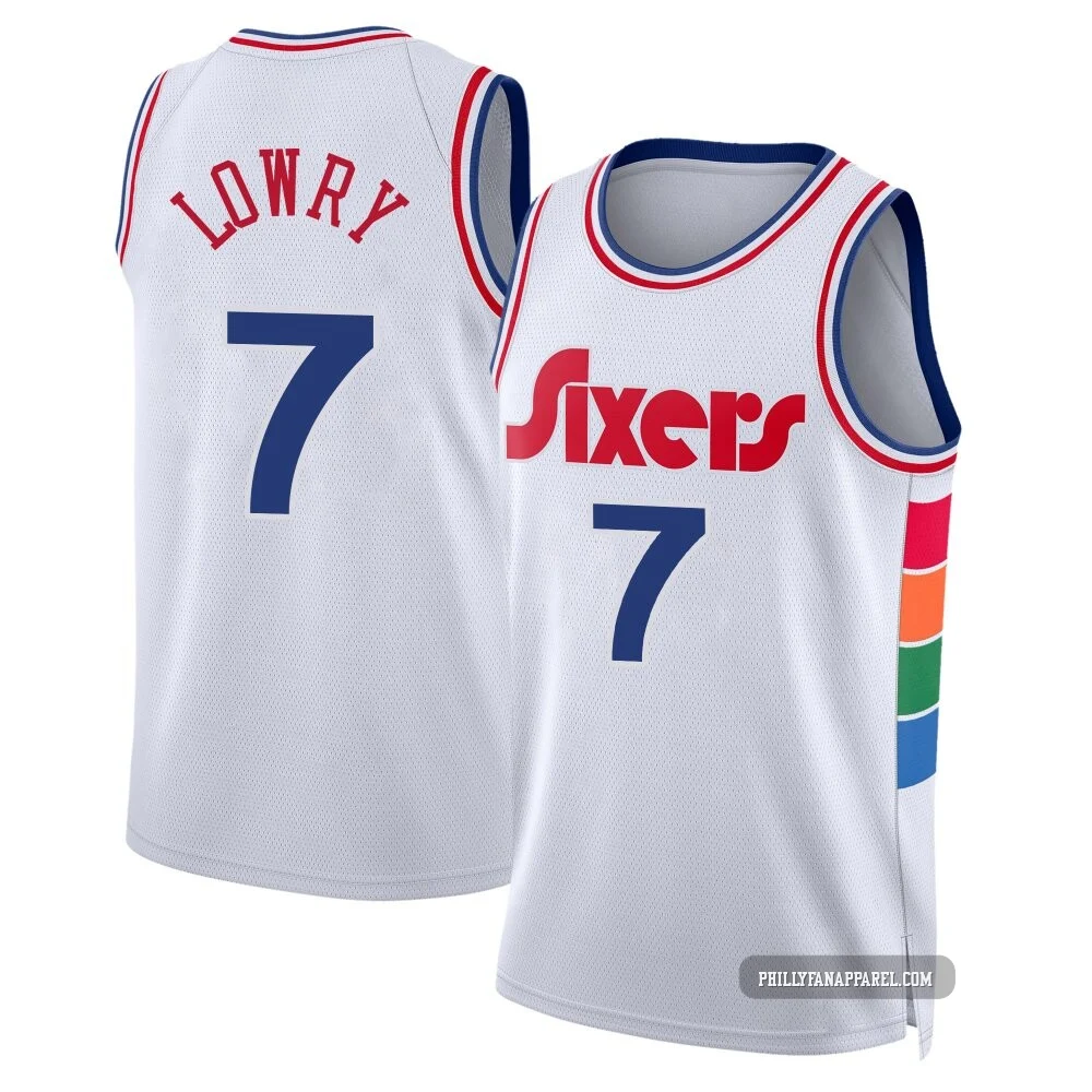 Kyle Lowry ＃7 Youth Swingman 2024/25 Philadelphia 76ers White City Edition Jersey