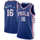 Lonnie Walker IV ＃16 Men's Swingman Blue Philadelphia 76ers Jersey - Icon Edition
