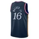 Lonnie Walker IV ＃16 Youth Swingman 2025/26 Philadelphia 76ers Navy City Edition Jersey
