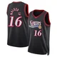 Lonnie Walker IV ＃16 Youth Swingman Black Philadelphia 76ers Classic Edition Jersey