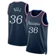 Malcolm Hill ＃36 Men's Swingman 2025/26 Philadelphia 76ers Navy City Edition Jersey