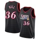 Malcolm Hill ＃36 Men's Swingman Black Philadelphia 76ers Classic Edition Jersey