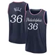 Malcolm Hill ＃36 Youth 2025/26 Philadelphia 76ers Fast Break Navy City Edition Jersey