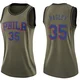 Marcus Bagley ＃35 Women's Swingman Green Philadelphia 76ers Salute to Service Jersey