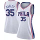 Marcus Bagley ＃35 Women's Swingman White Philadelphia 76ers Jersey - Association Edition