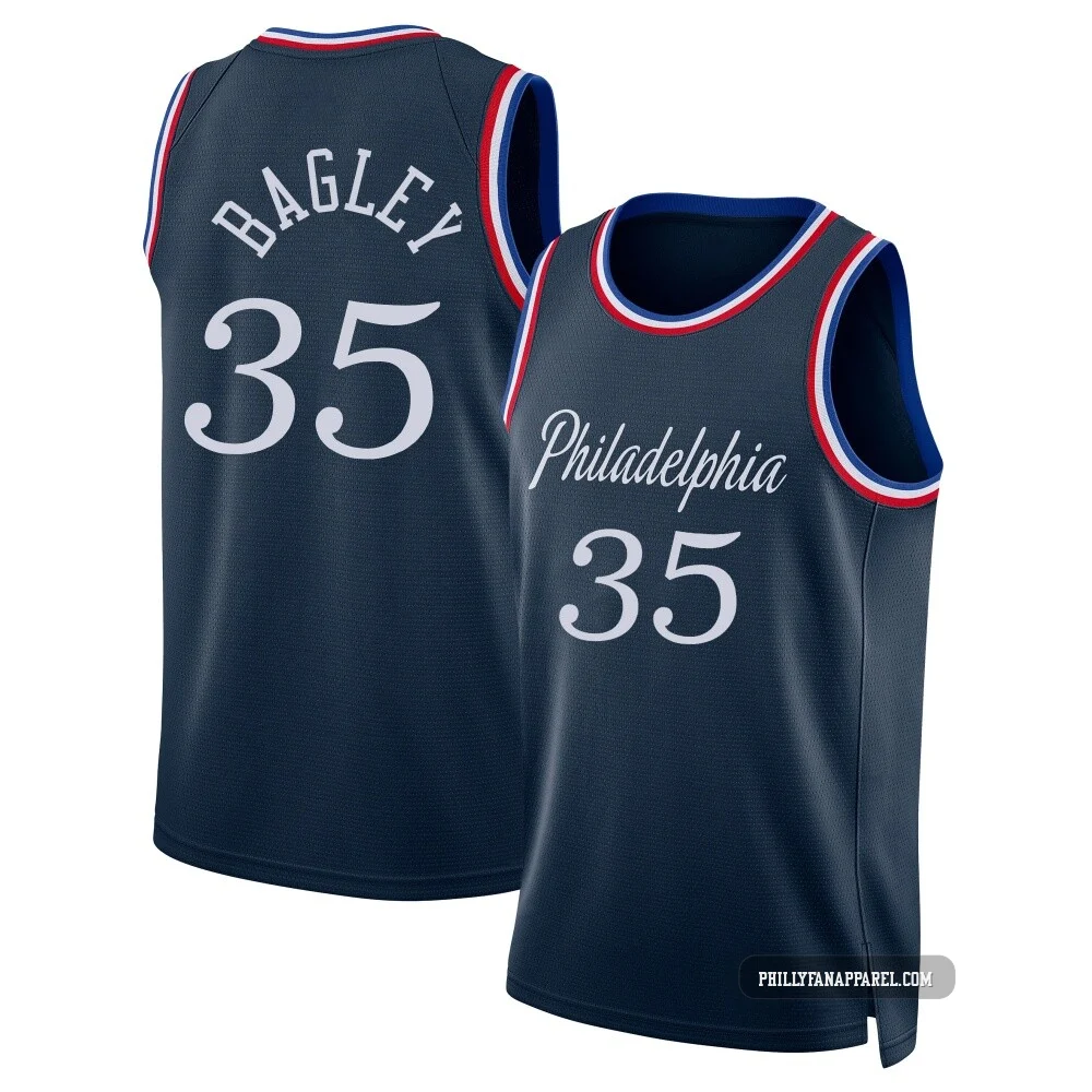 Marcus Bagley ＃35 Youth Swingman 2025/26 Philadelphia 76ers Navy City Edition Jersey