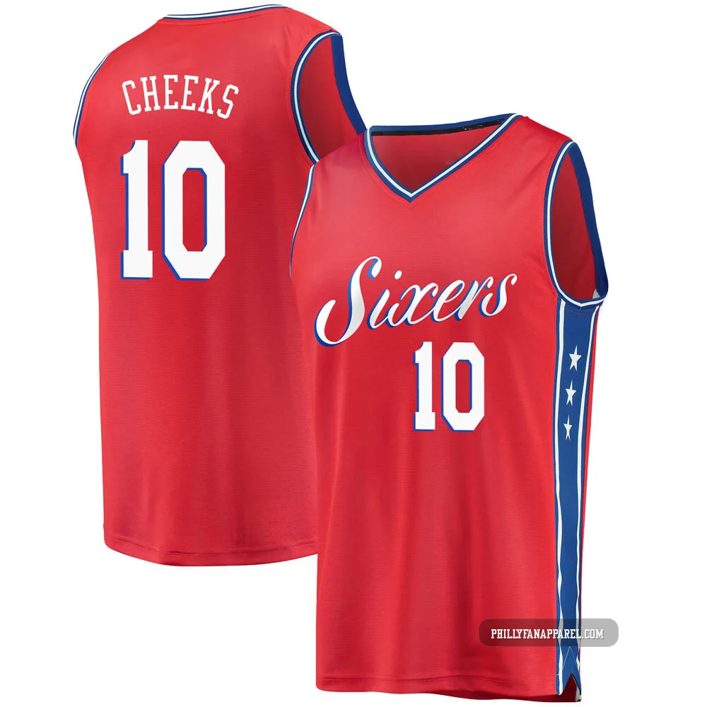 Maurice Cheeks ＃10 Men's Red Philadelphia 76ers Fast Break Jersey - Statement Edition