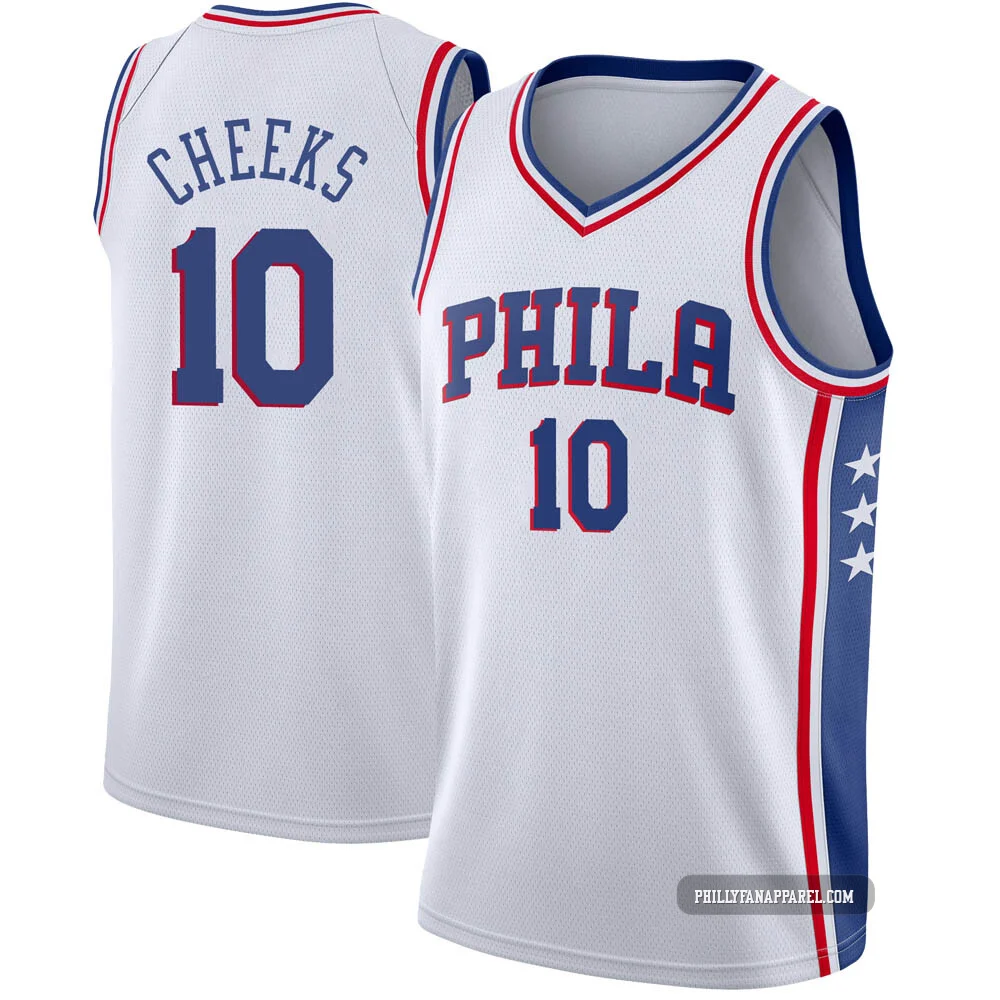 Maurice Cheeks ＃10 Men's Swingman White Philadelphia 76ers Jersey - Association Edition