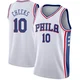 Maurice Cheeks ＃10 Men's Swingman White Philadelphia 76ers Jersey - Association Edition