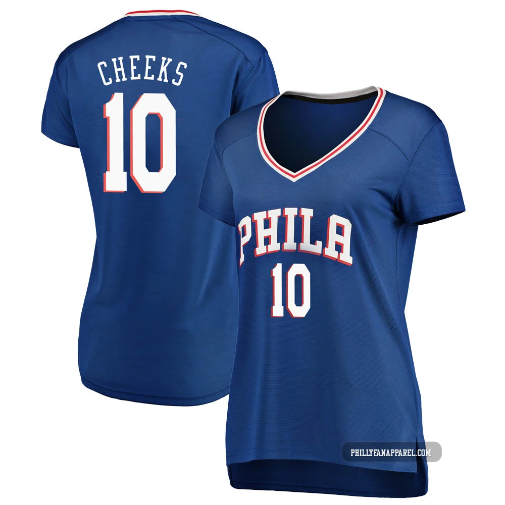Maurice Cheeks ＃10 Women's Royal Philadelphia 76ers Fast Break Jersey - Icon Edition