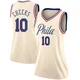 Maurice Cheeks ＃10 Women's Swingman Cream Philadelphia 76ers Jersey - City Edition