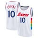 Maurice Cheeks ＃10 Youth 2024/25 Philadelphia 76ers White Fast Break City Edition Jersey