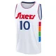 Maurice Cheeks ＃10 Youth 2024/25 Philadelphia 76ers White Fast Break City Edition Jersey