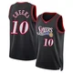Maurice Cheeks ＃10 Youth Swingman Black Philadelphia 76ers Classic Edition Jersey