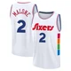 Moses Malone ＃2 Men's 2024/25 Philadelphia 76ers White Fast Break City Edition Jersey