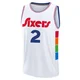 Moses Malone ＃2 Men's 2024/25 Philadelphia 76ers White Fast Break City Edition Jersey