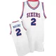 Moses Malone ＃2 Men's Authentic White Philadelphia 76ers Throwback Jersey