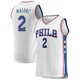 Moses Malone ＃2 Men's White Philadelphia 76ers Fast Break Jersey - Association Edition