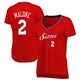 Moses Malone ＃2 Women's Red Philadelphia 76ers Fast Break Jersey - Statement Edition