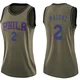 Moses Malone ＃2 Women's Swingman Green Philadelphia 76ers Salute to Service Jersey