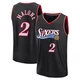 Moses Malone ＃2 Youth Black Philadelphia 76ers Fast Break Classic Edition Jersey