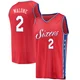 Moses Malone ＃2 Youth Red Philadelphia 76ers Fast Break Jersey - Statement Edition