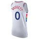 Oshae Brissett ＃0 Men's Authentic 2024/25 Philadelphia 76ers White City Edition Jersey