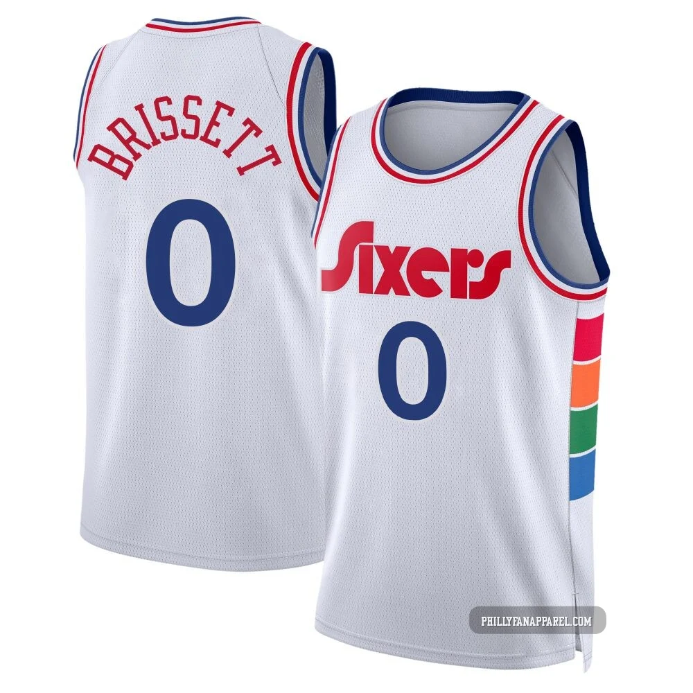 Oshae Brissett ＃0 Men's Swingman 2024/25 Philadelphia 76ers White City Edition Jersey