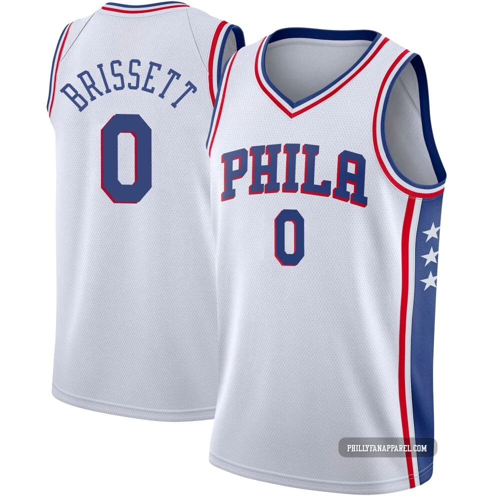 Oshae Brissett ＃0 Men's Swingman White Philadelphia 76ers Jersey - Association Edition