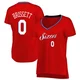 Oshae Brissett ＃0 Women's Red Philadelphia 76ers Fast Break Jersey - Statement Edition