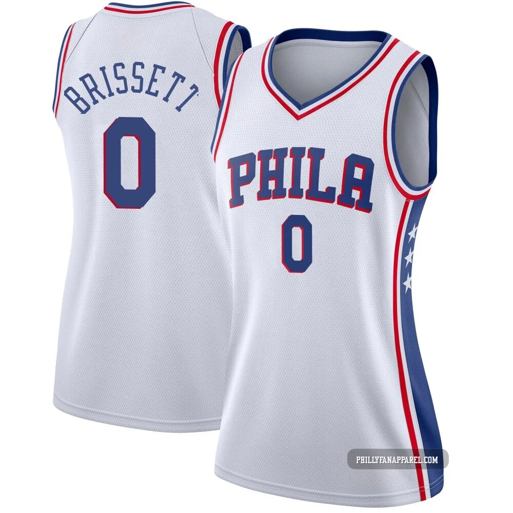 Oshae Brissett ＃0 Women's Swingman White Philadelphia 76ers Jersey - Association Edition