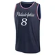 Paul George ＃8 Men's 2025/26 Philadelphia 76ers Fast Break Navy City Edition Jersey