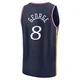 Paul George ＃8 Men's 2025/26 Philadelphia 76ers Fast Break Navy City Edition Jersey