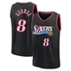 Paul George ＃8 Men's Black Philadelphia 76ers Fast Break Classic Edition Jersey