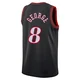 Paul George ＃8 Youth Swingman Black Philadelphia 76ers Classic Edition Jersey