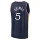 Quentin Grimes ＃5 Men's 2025/26 Philadelphia 76ers Fast Break Navy City Edition Jersey