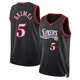 Quentin Grimes ＃5 Men's Swingman Black Philadelphia 76ers Classic Edition Jersey