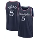 Quentin Grimes ＃5 Youth 2025/26 Philadelphia 76ers Fast Break Navy City Edition Jersey