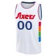Reggie Jackson ＃00 Men's 2024/25 Philadelphia 76ers White Fast Break City Edition Jersey