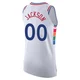 Reggie Jackson ＃00 Men's Authentic 2024/25 Philadelphia 76ers White City Edition Jersey
