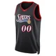 Reggie Jackson ＃00 Men's Swingman Black Philadelphia 76ers Classic Edition Jersey