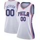 Reggie Jackson ＃00 Women's Swingman White Philadelphia 76ers Jersey - Association Edition