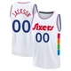 Reggie Jackson ＃00 Youth 2024/25 Philadelphia 76ers White Fast Break City Edition Jersey