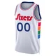 Reggie Jackson ＃00 Youth Swingman 2024/25 Philadelphia 76ers White City Edition Jersey