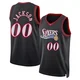 Reggie Jackson ＃00 Youth Swingman Black Philadelphia 76ers Classic Edition Jersey
