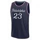 Terquavion Smith ＃23 Men's 2025/26 Philadelphia 76ers Fast Break Navy City Edition Jersey