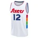 Trendon Watford ＃12 Men's 2024/25 Philadelphia 76ers White Fast Break City Edition Jersey