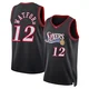 Trendon Watford ＃12 Men's Swingman Black Philadelphia 76ers Classic Edition Jersey