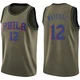 Trendon Watford ＃12 Men's Swingman Green Philadelphia 76ers Salute to Service Jersey